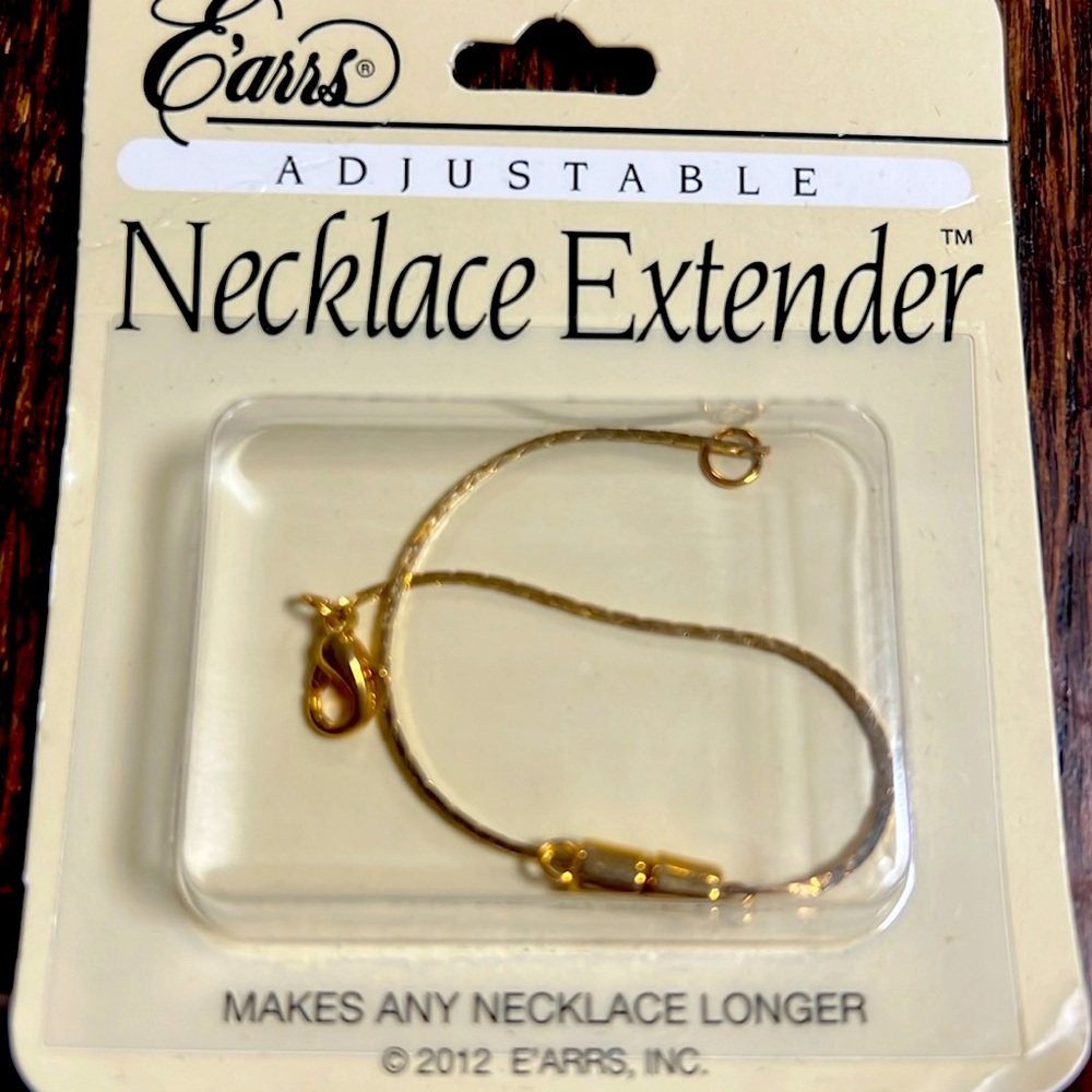 Necklace Earrs Adjustable extender - gold tone